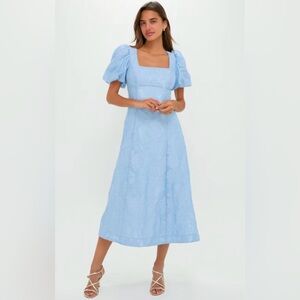 NWT HYACINTH HOUSE Ice Blue Jacquard Inez Maxi Dress (originally $178)